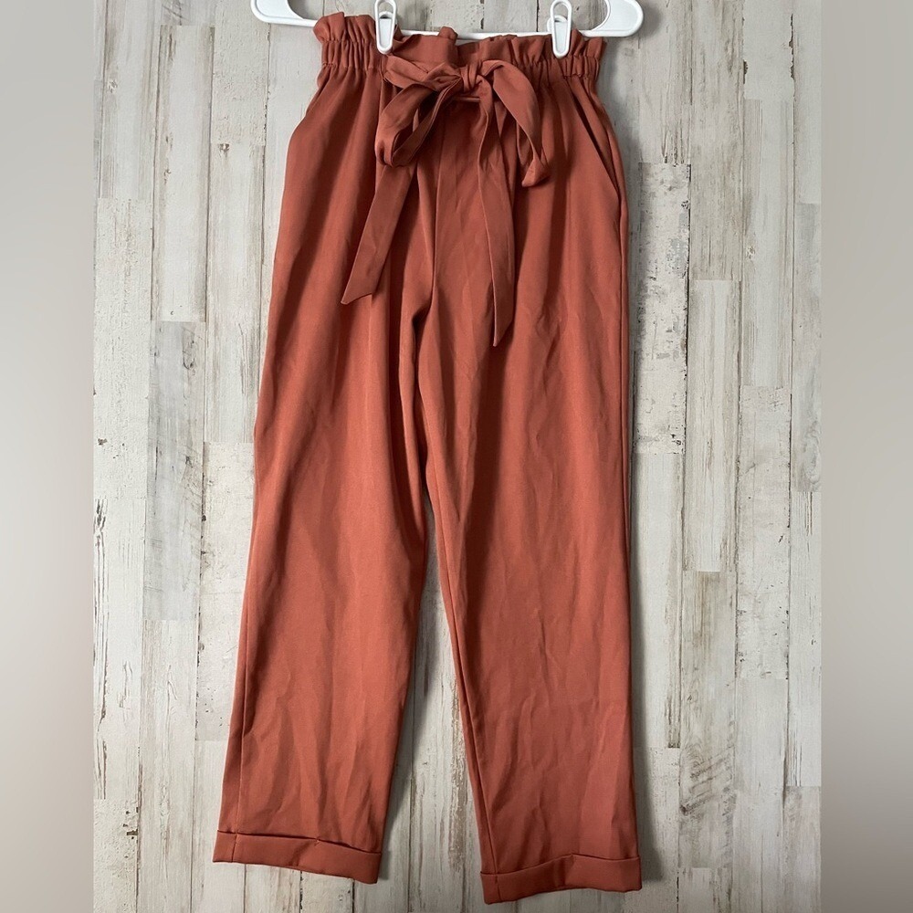 Siennaβ Sky High Rise Paper Bag Trousers Medium